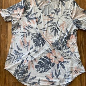 Lularoe Iris. Tunic. Floral. Palm leaf